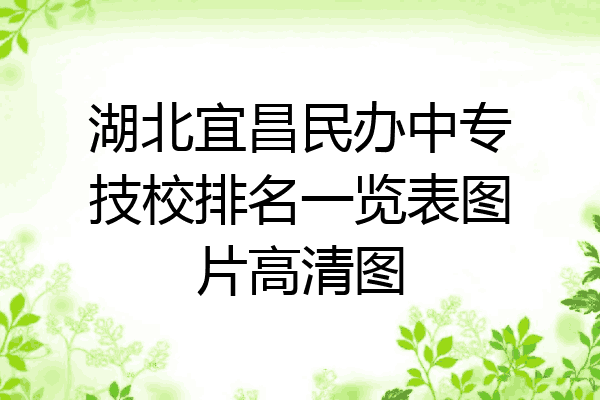 湖北宜昌民办中专技校排名一览表图片高清图