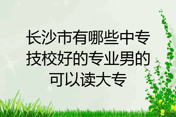 长沙市有哪些中专技校好的专业男的可以读大专