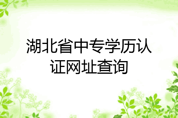 湖北省中专学历认证网址查询