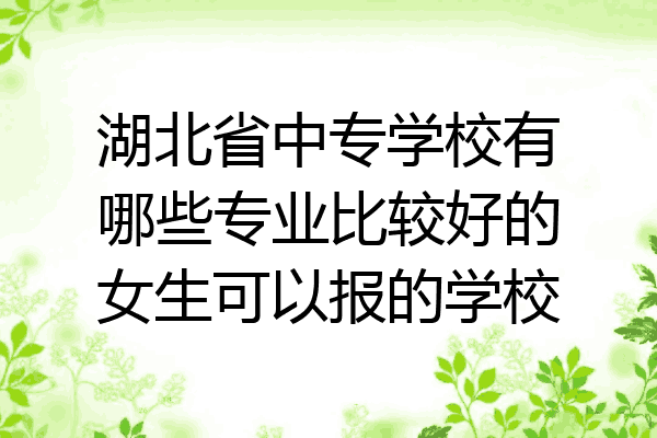 湖北省中专学校有哪些专业比较好的女生可以报的学校