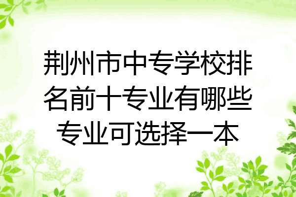 荆州市中专学校排名前十专业有哪些专业可选择一本