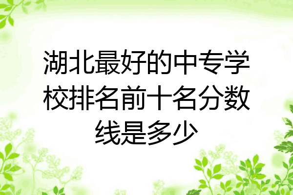 湖北最好的中专学校排名前十名分数线是多少