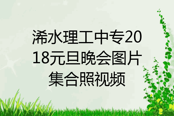 浠水理工中专2018元旦晚会图片集合照视频