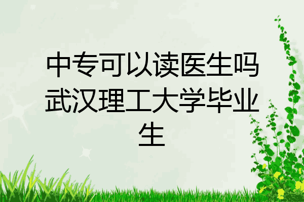 中专可以读医生吗武汉理工大学毕业生