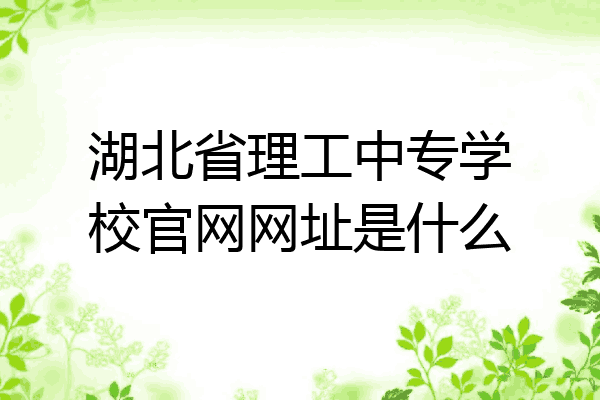 湖北省理工中专学校官网网址是什么