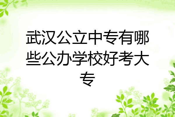 武汉公立中专有哪些公办学校好考大专