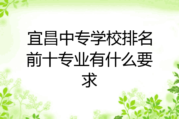 宜昌中专学校排名前十专业有什么要求