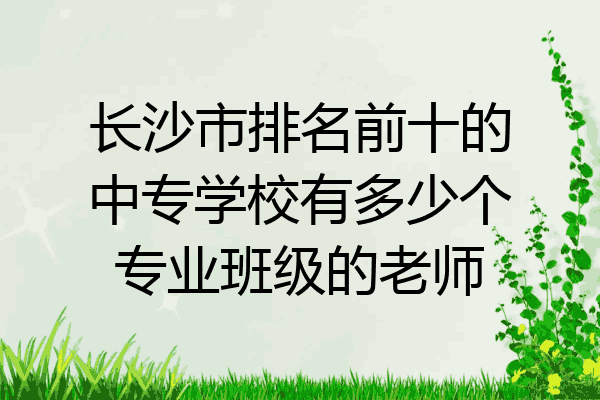 长沙市排名前十的中专学校有多少个专业班级的老师