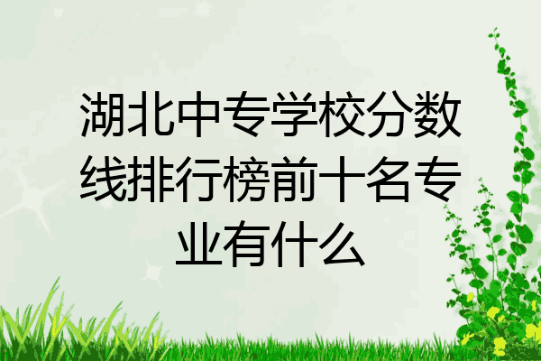 湖北中专学校分数线排行榜前十名专业有什么