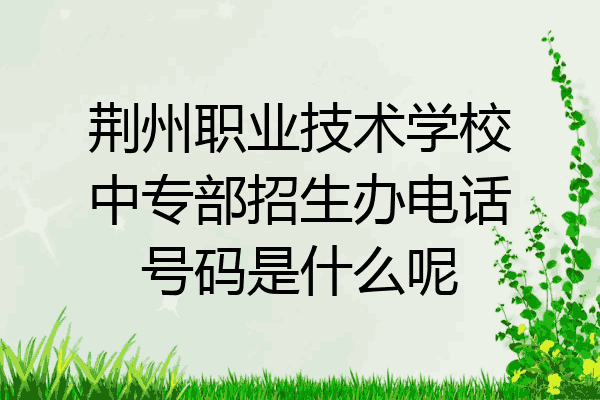荆州职业技术学校中专部招生办电话号码是什么呢