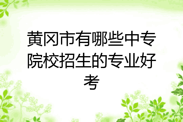 黄冈市有哪些中专院校招生的专业好考