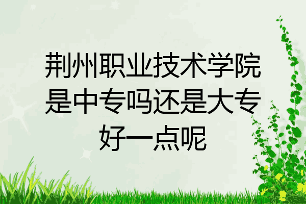 荆州职业技术学院是中专吗还是大专好一点呢