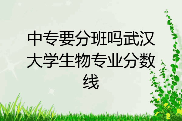 中专要分班吗武汉大学生物专业分数线