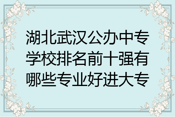 湖北武汉公办中专学校排名前十强有哪些专业好进大专
