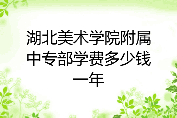 湖北美术学院附属中专部学费多少钱一年