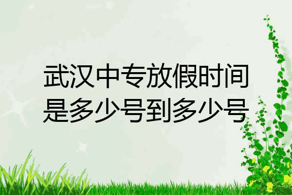 武汉中专放假时间是多少号到多少号