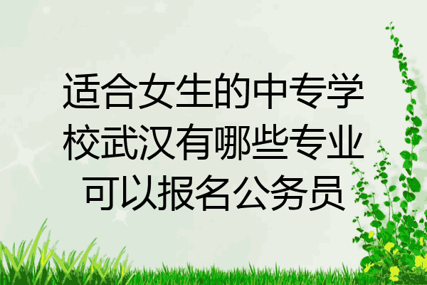 适合女生的中专学校武汉有哪些专业可以报名公务员