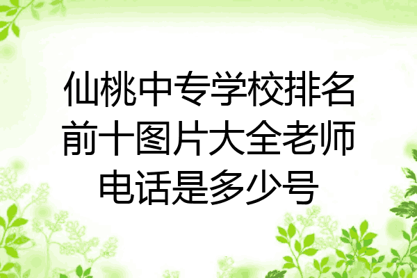 仙桃中专学校排名前十图片大全老师电话是多少号