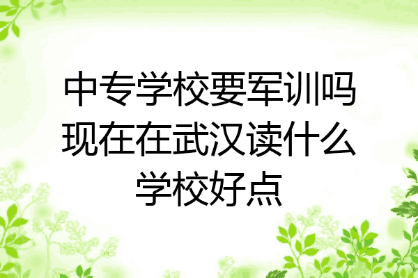 中专学校要军训吗现在在武汉读什么学校好点
