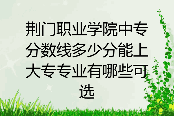 荆门职业学院中专分数线多少分能上大专专业有哪些可选