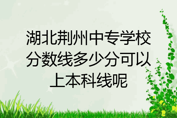 湖北荆州中专学校分数线多少分可以上本科线呢
