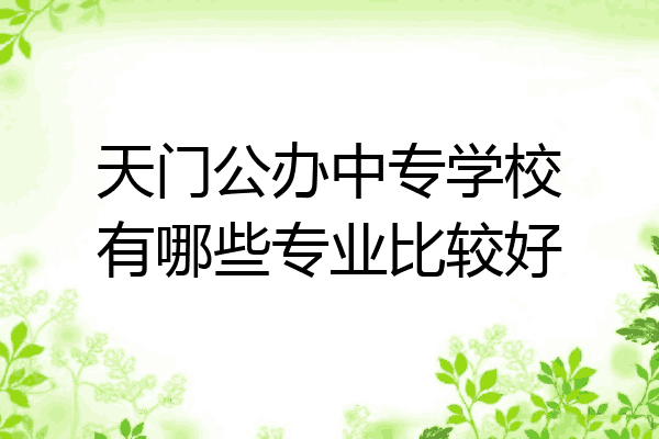 天门公办中专学校有哪些专业比较好