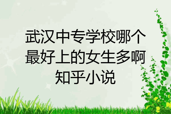 武汉中专学校哪个最好上的女生多啊知乎小说
