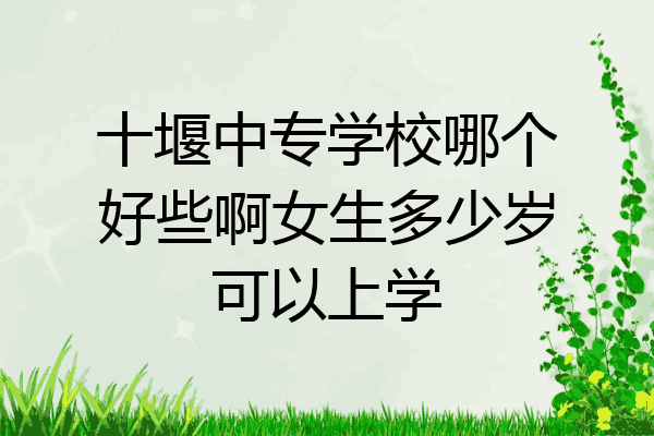 十堰中专学校哪个好些啊女生多少岁可以上学