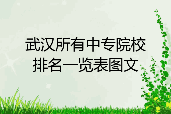 武汉所有中专院校排名一览表图文