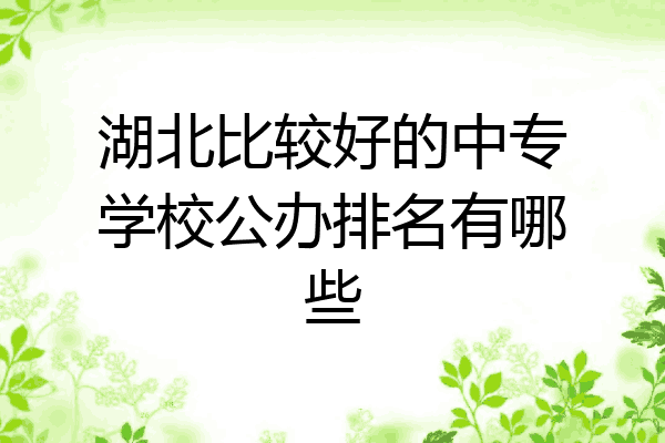 湖北比较好的中专学校公办排名有哪些