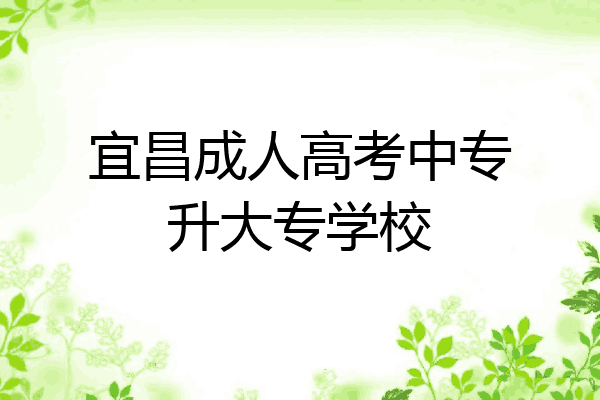 宜昌成人高考中专升大专学校