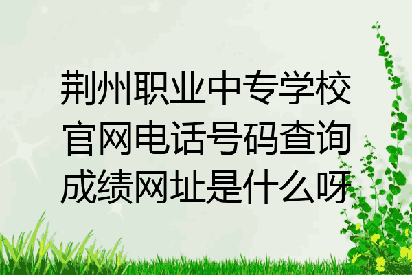 荆州职业中专学校官网电话号码查询成绩网址是什么呀