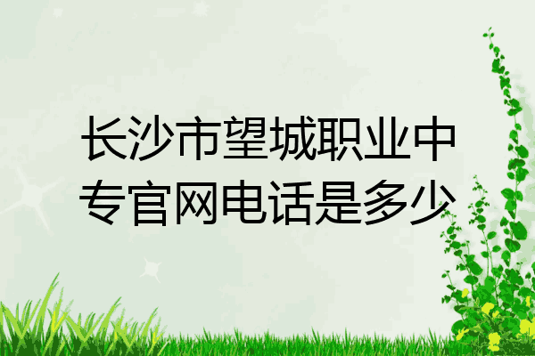 长沙市望城职业中专官网电话是多少