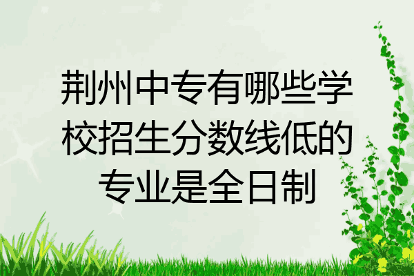 荆州中专有哪些学校招生分数线低的专业是全日制