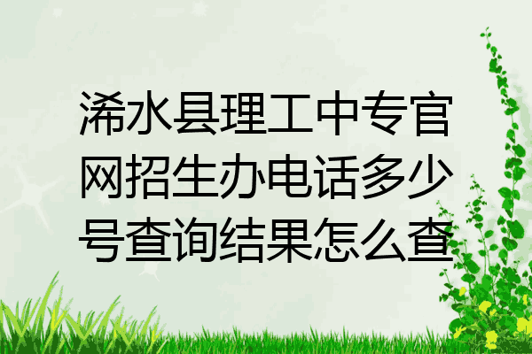 浠水县理工中专官网招生办电话多少号查询结果怎么查
