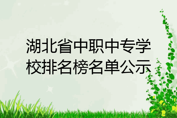 湖北省中职中专学校排名榜名单公示