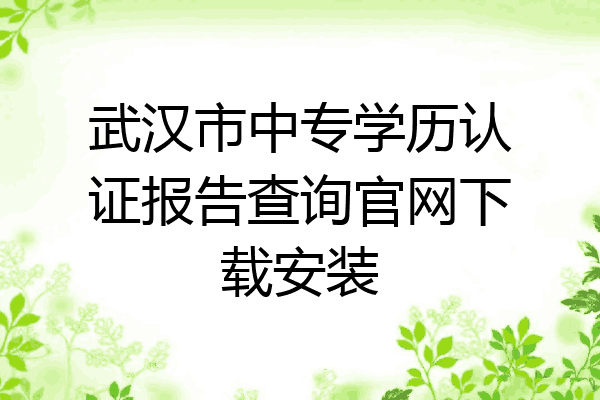 武汉市中专学历认证报告查询官网下载安装