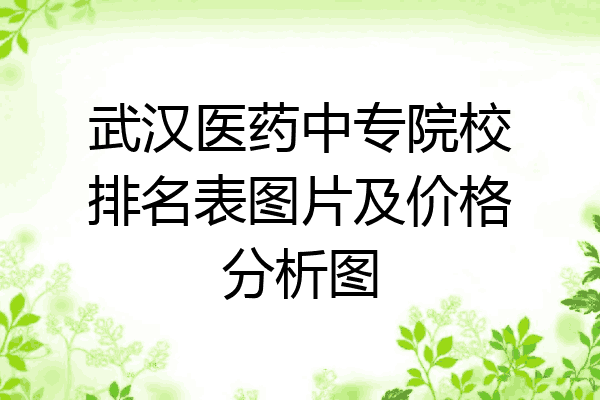 武汉医药中专院校排名表图片及价格分析图