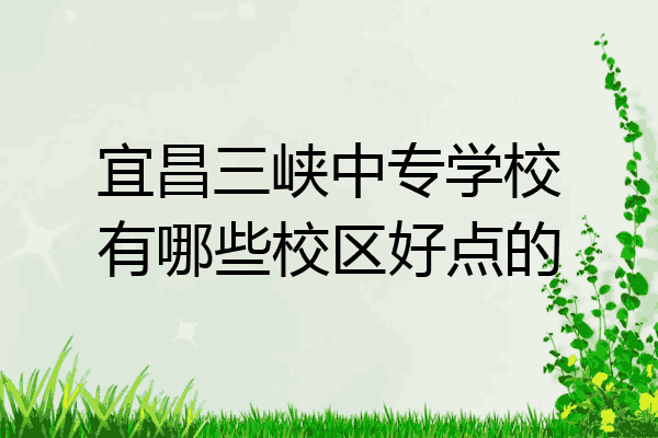 宜昌三峡中专学校有哪些校区好点的