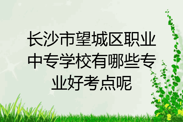 长沙市望城区职业中专学校有哪些专业好考点呢