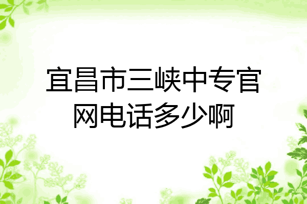 宜昌市三峡中专官网电话多少啊