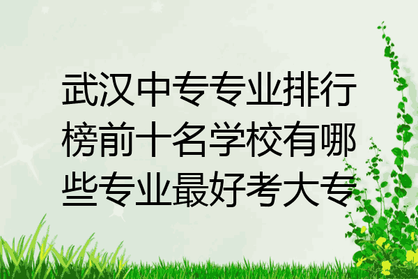 武汉中专专业排行榜前十名学校有哪些专业最好考大专