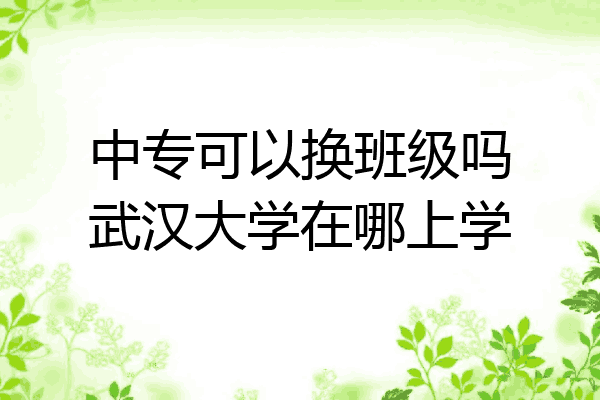 中专可以换班级吗武汉大学在哪上学