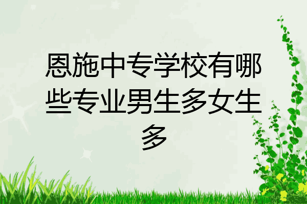 恩施中专学校有哪些专业男生多女生多