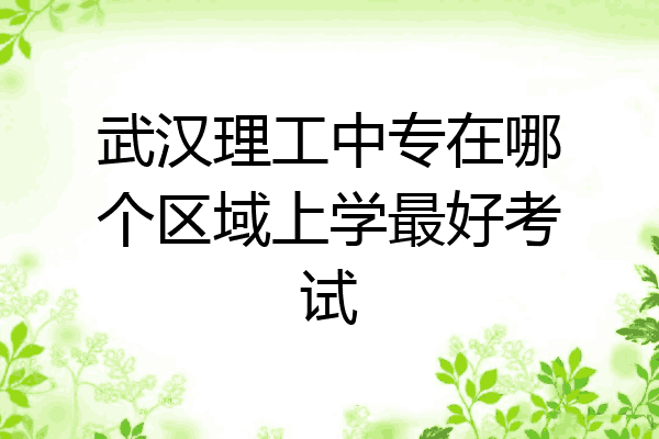 武汉理工中专在哪个区域上学最好考试