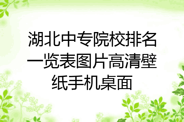 湖北中专院校排名一览表图片高清壁纸手机桌面