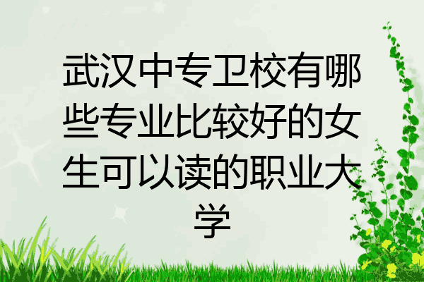 武汉中专卫校有哪些专业比较好的女生可以读的职业大学