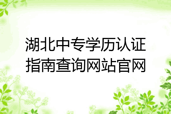 湖北中专学历认证指南查询网站官网