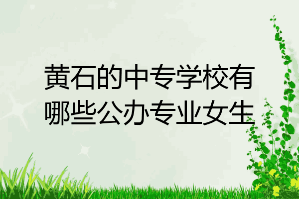 黄石的中专学校有哪些公办专业女生