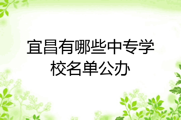 宜昌有哪些中专学校名单公办